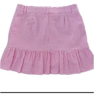Sam TY Pink White Seersucker Skirt